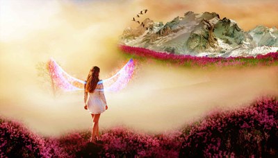 Gottes Engel steut Blumen