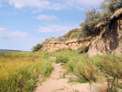 Steilküste am Salzhaff bei Pepelow