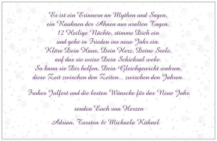 Wunsch der Rauhnaechte